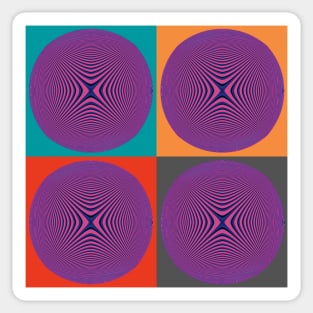 Hypnotic geometric circles in pop art style I Sticker